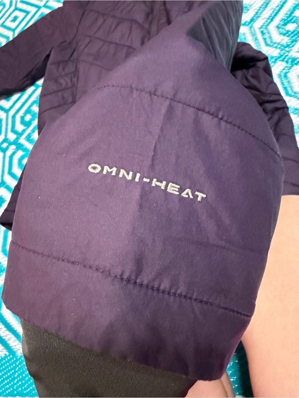 Columbia Women’s Omni-Heat Hooded Quilted Jacket Purple Lightweight - Picture 2 of 10
